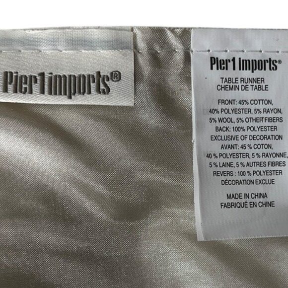 Pier 1 Imports Table Runner 105" x 12.5" Gingham Bunny Rabbits - Picture 4 of 16